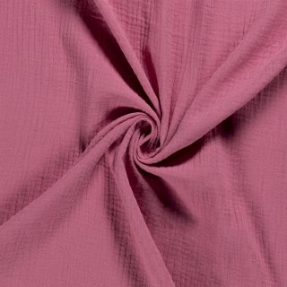 Musselin Uni antik pink